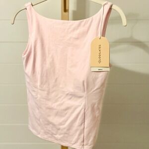 Blogilates Pink Crisscross Back Athleisure Tank Top Womens Small